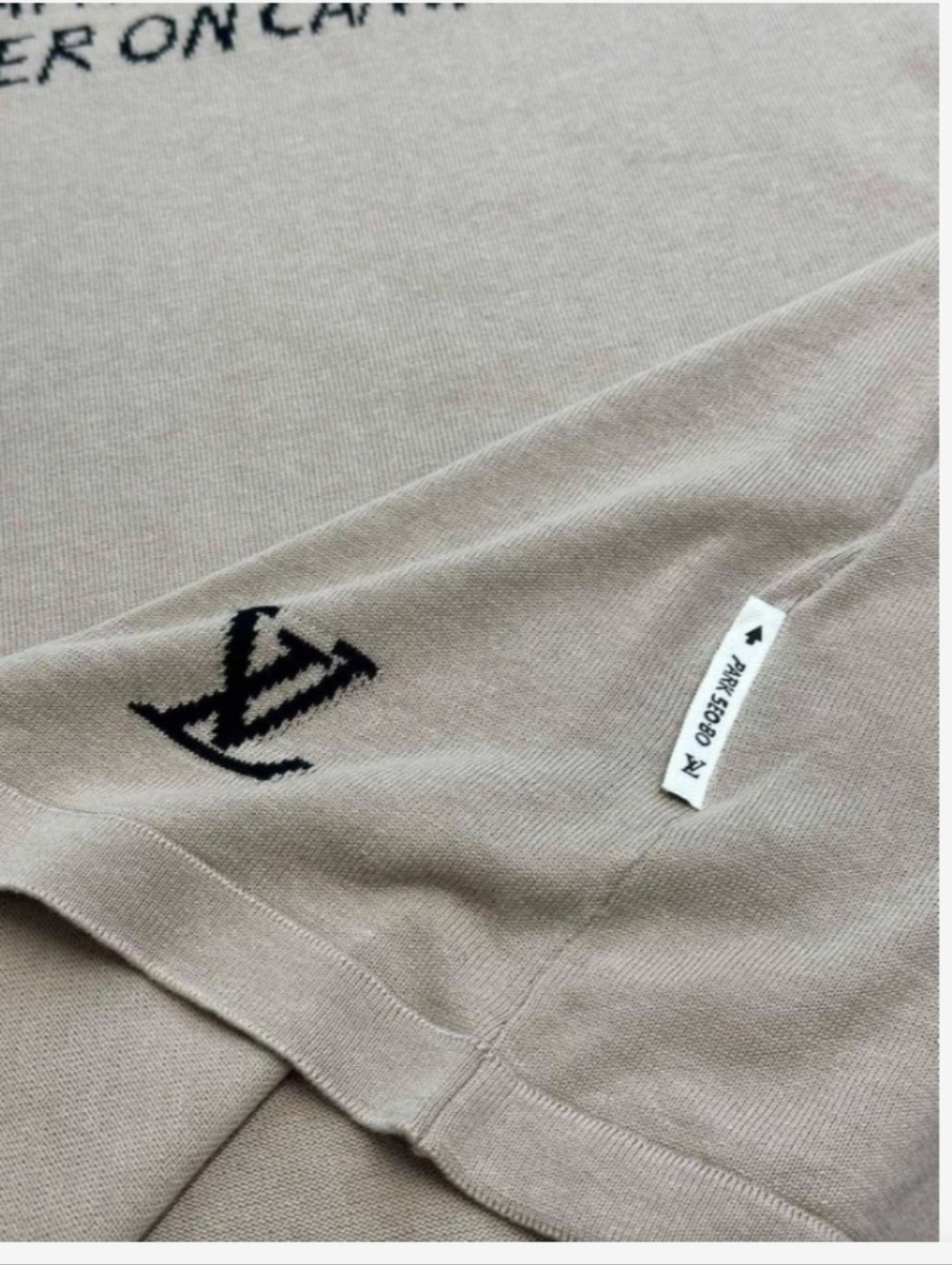 Authentic Louis Vuitton 2025 X Park Seo-Bo Knit T-Shirt Natural  XL - Picture 5 of 10